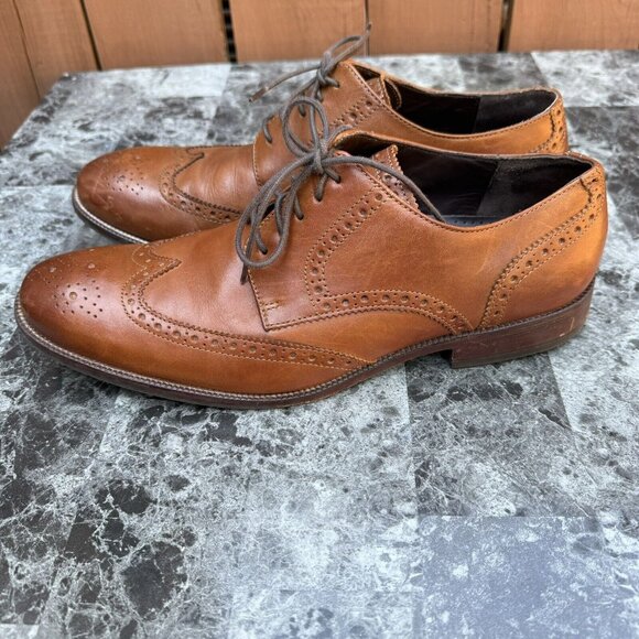 Cole Haan Mens Hamilton Grand Wingtip Oxford Brown Dress Shoes Size 10 M - Picture 3 of 9